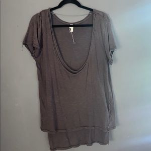 Free People - layered black tee